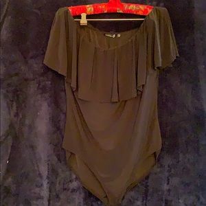 Boohoo Ruffle Bodysuit